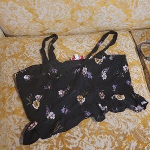 BONGO Black Floral Camisole